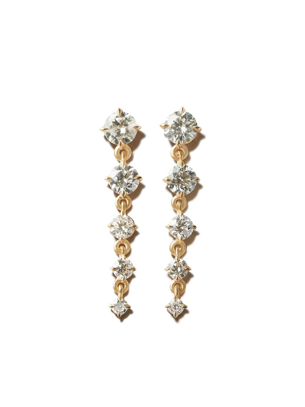 Lizzie Mandler Fine Jewelry 18kt yellow gold Éclat Five Drop diamond earrings von Lizzie Mandler Fine Jewelry