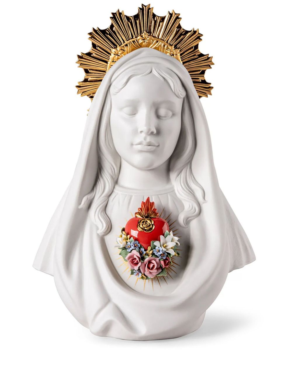 Lladró Immaculate Heart Of Mary sculpture (40 cm x 28 cm) - White von Lladró