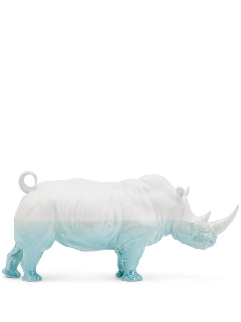 Lladró rhino porcelain sculpture - White von Lladró