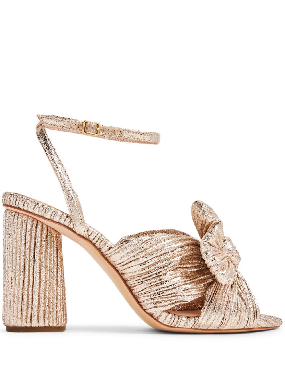 Loeffler Randall Camellia pleated knot 90mm sandals - Gold von Loeffler Randall