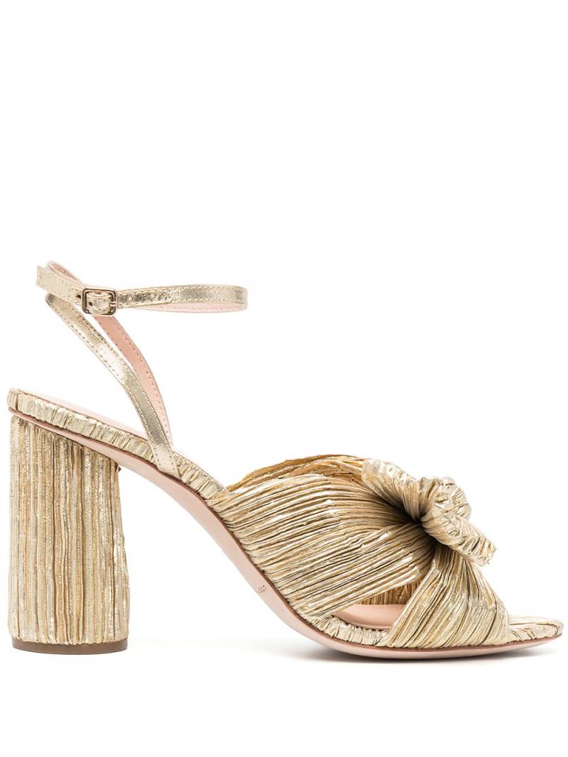 Loeffler Randall Camellia pleated leather sandals - Gold von Loeffler Randall