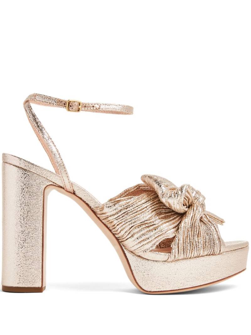 Loeffler Randall Natalia 115mm plissé-lamé sandals - Neutrals von Loeffler Randall