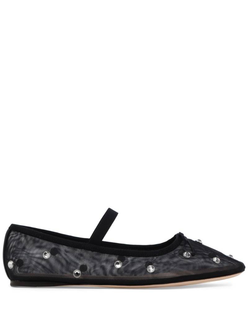 Loeffler Randall crystal-embellished ballerina shoes - Black von Loeffler Randall