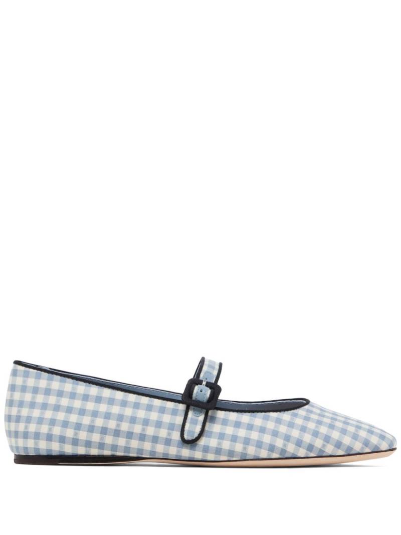 Loeffler Randall gingham-print ballerina shoes - Blue von Loeffler Randall