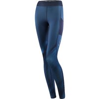 LÖFFLER Damen Lauftight Long Plumes Print dunkelblau | 40 von Löffler