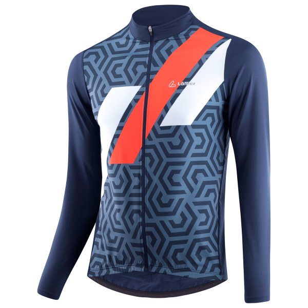 Löffler - Bike L/S Jersey Full Zip Celtic Mid - Velotrikot Gr 60 blau von Löffler