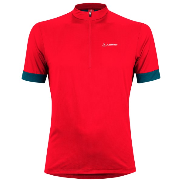 Löffler - Bike Shirt Half-Zip Pukka - Velotrikot Gr 52 rot von Löffler