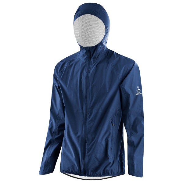 Löffler - Hooded Jacket WPM Pocket - Regenjacke Gr 46;48;50;52;54;56 blau von Löffler