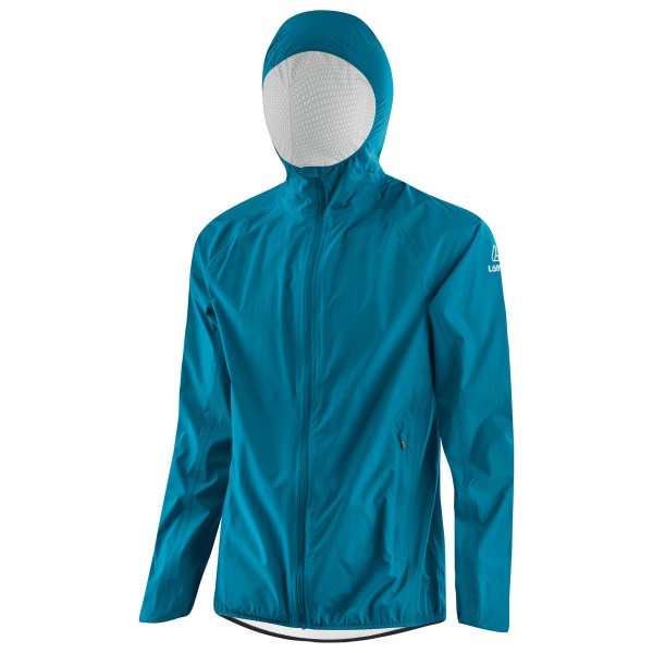 Löffler - Hooded Jacket WPM Pocket - Regenjacke Gr 46 blau von Löffler