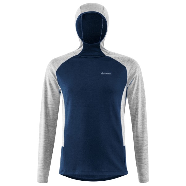 Löffler - Hoody Transtex Merino - Merinolongsleeve Gr 52 blau von Löffler