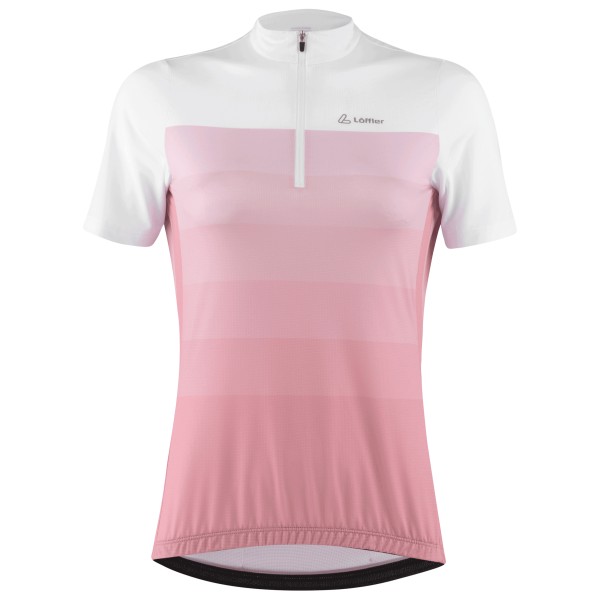 Löffler - Women's Bike Jersey Half-Zip Rainbow Mid - Velotrikot Gr 38 rosa von Löffler