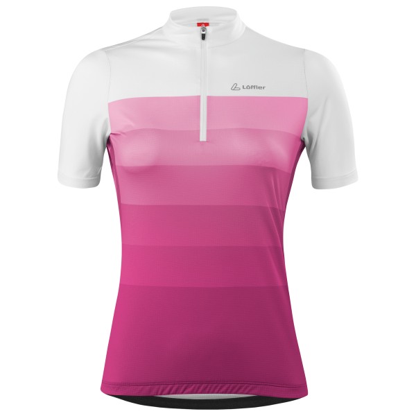 Löffler - Women's Bike Jersey Half-Zip Rainbow Mid - Velotrikot Gr 40 rosa von Löffler