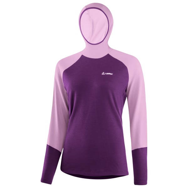 Löffler - Women's Hoody Transtex Merino - Merinoshirt Gr 36 lila von Löffler