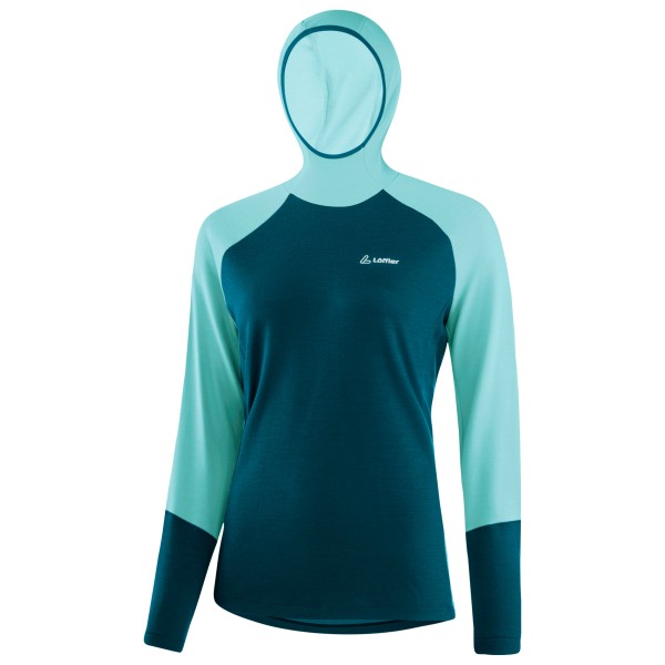 Löffler - Women's Hoody Transtex Merino - Merinoshirt Gr 40 blau von Löffler