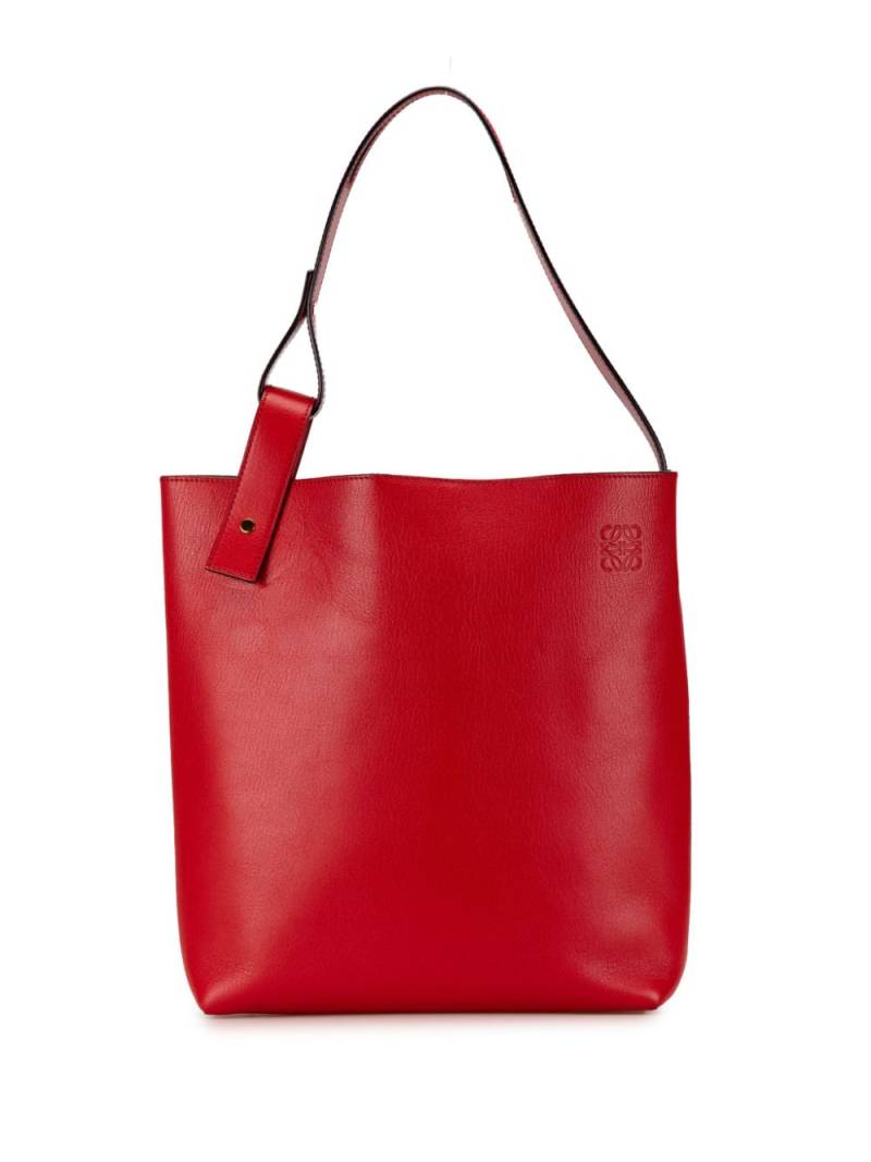 Loewe Pre-Owned 2000-2023 Leather Asymmetric tote bag - Red von Loewe Pre-Owned