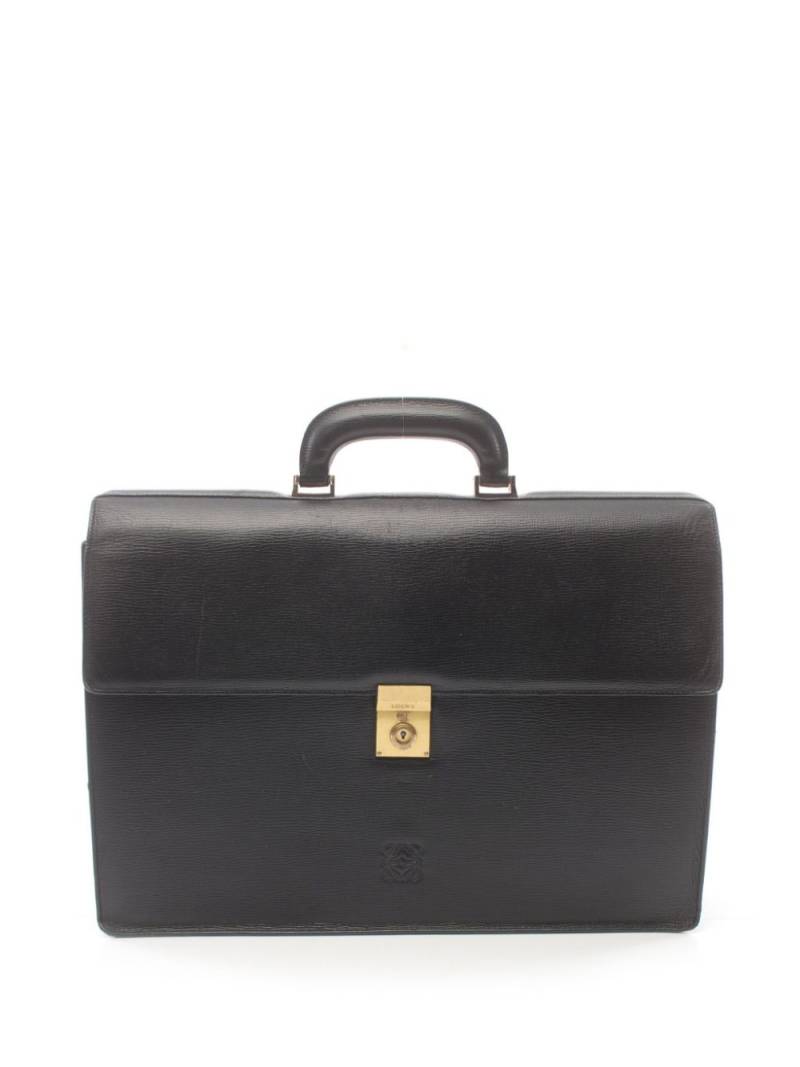 Loewe Pre-Owned 2000 leather briefcase - Black von Loewe Pre-Owned