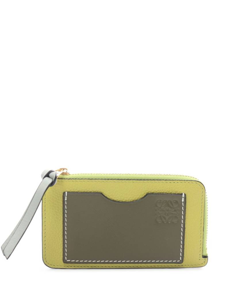 Loewe Pre-Owned 2000s Anagram leather card holder - Green von Loewe Pre-Owned