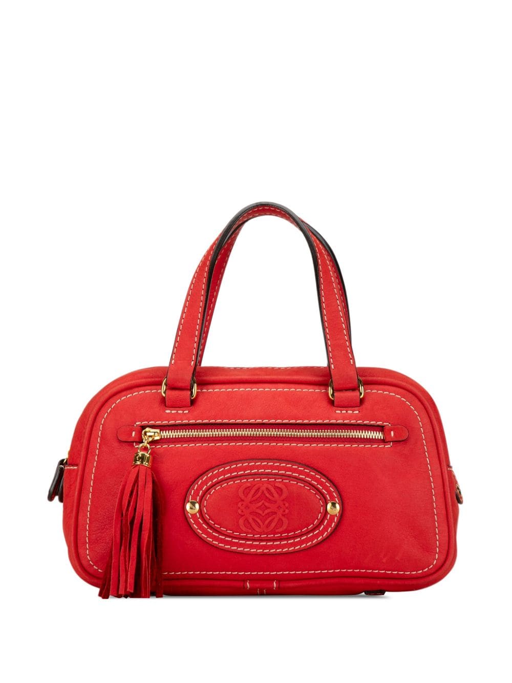 Loewe Pre-Owned 2008 Leather Anagram Tassel handbag - Red von Loewe Pre-Owned