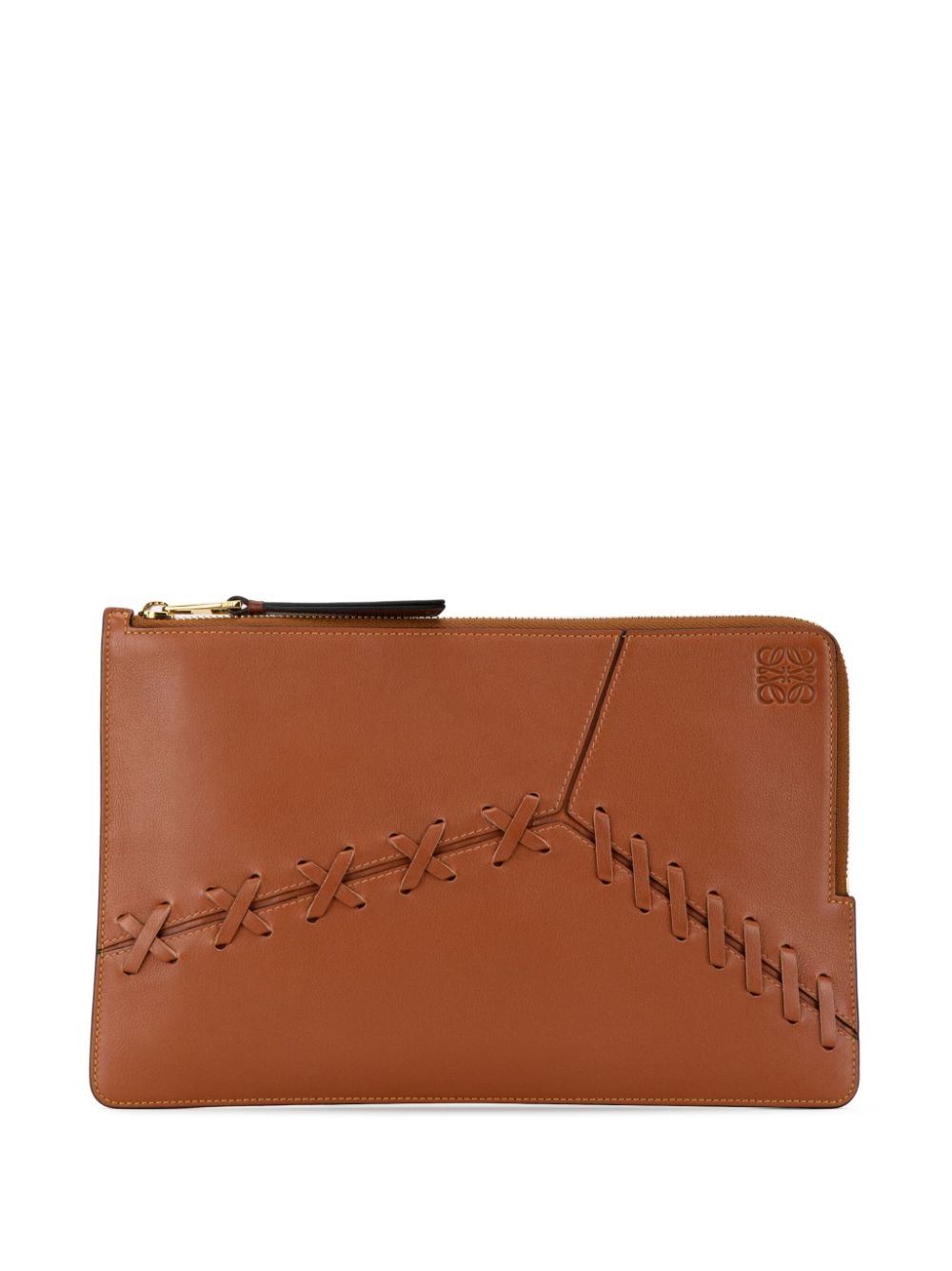 Loewe Pre-Owned 2010-2023 Leather Whipstitch Puzzle clutch bag - Brown von Loewe Pre-Owned