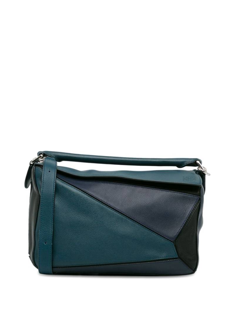 Loewe Pre-Owned 2010-2023 Medium Tricolor Puzzle Bag satchel - Blue von Loewe Pre-Owned