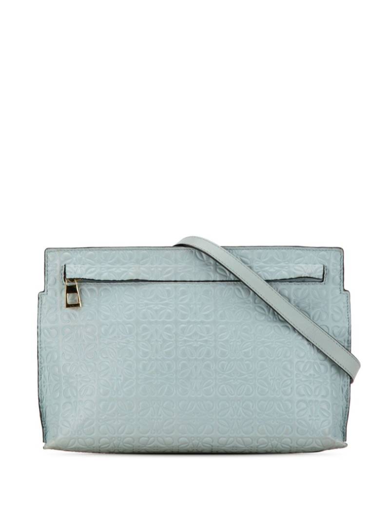 Loewe Pre-Owned 2010-2023 Mini Embossed Anagram Repeat T crossbody bag - Blue von Loewe Pre-Owned