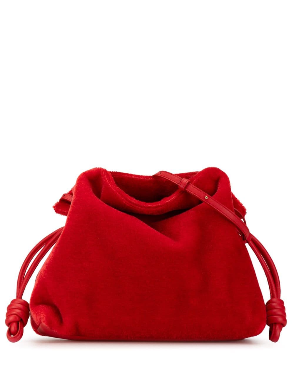 Loewe Pre-Owned 2010-2023 Mohair Flamenco Knot crossbody bag - Red von Loewe Pre-Owned