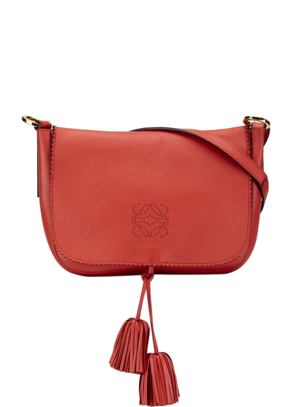 Loewe Pre-Owned 2010-2023 Nappa Anagram Tassel crossbody bag - Red von Loewe Pre-Owned