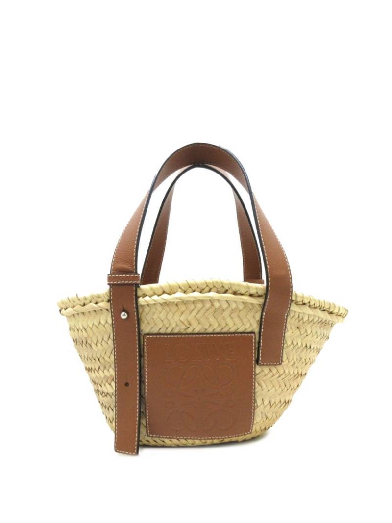 Loewe Pre-Owned 2018-2023 Small Raffia Basket tote bag - Brown von Loewe Pre-Owned