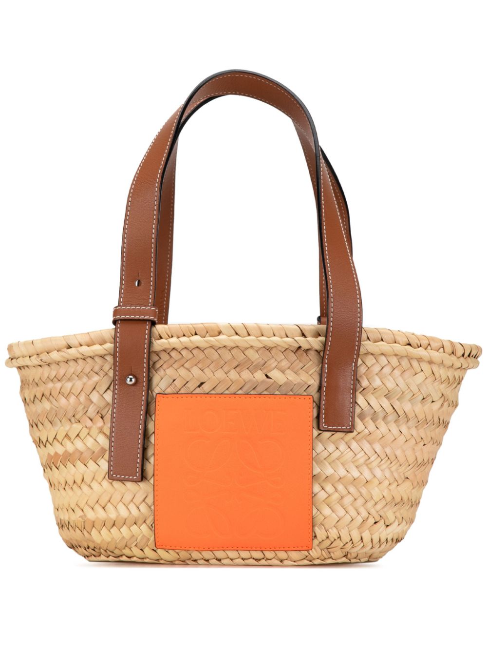 Loewe Pre-Owned 2020 Mini Raffia Basket tote bag - Brown von Loewe Pre-Owned