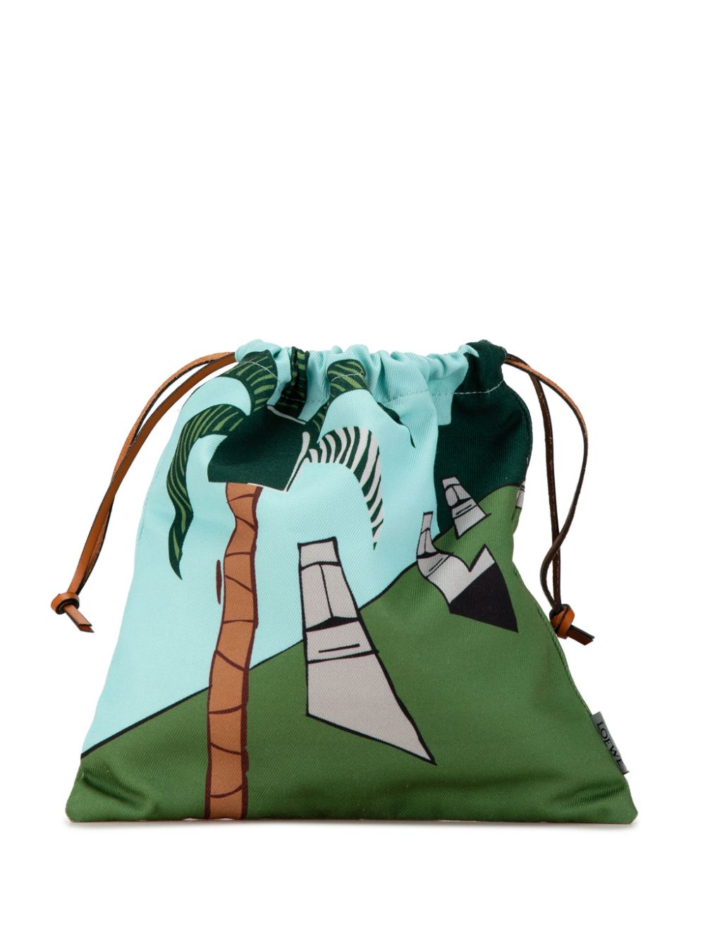 Loewe Pre-Owned 2020 x Ken Price Easter Island Drawstring clutch bag - Green von Loewe Pre-Owned