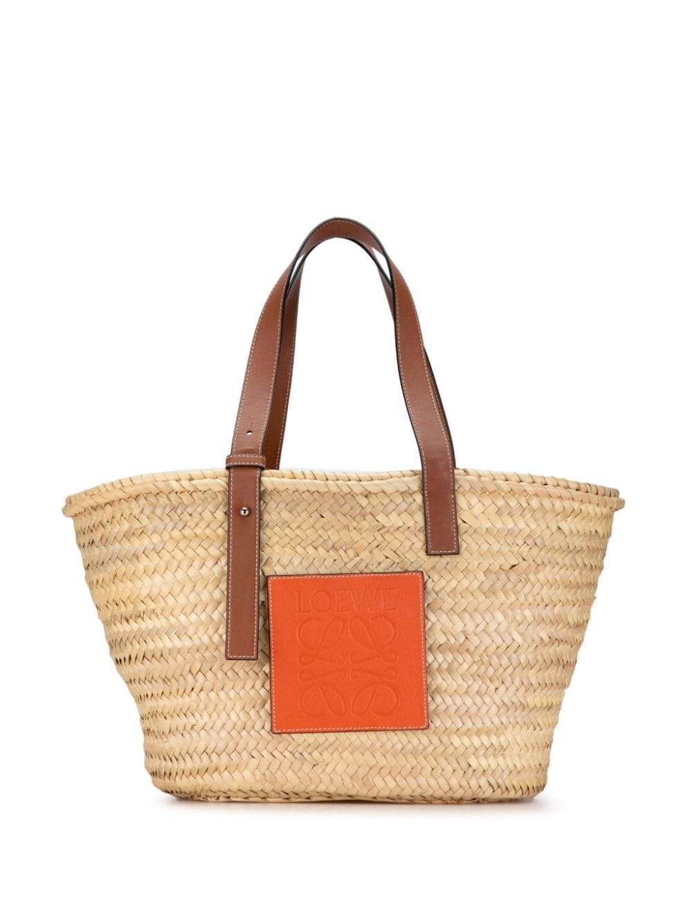 Loewe Pre-Owned 21st Century Large Raffia Basket tote bag - Brown von Loewe Pre-Owned