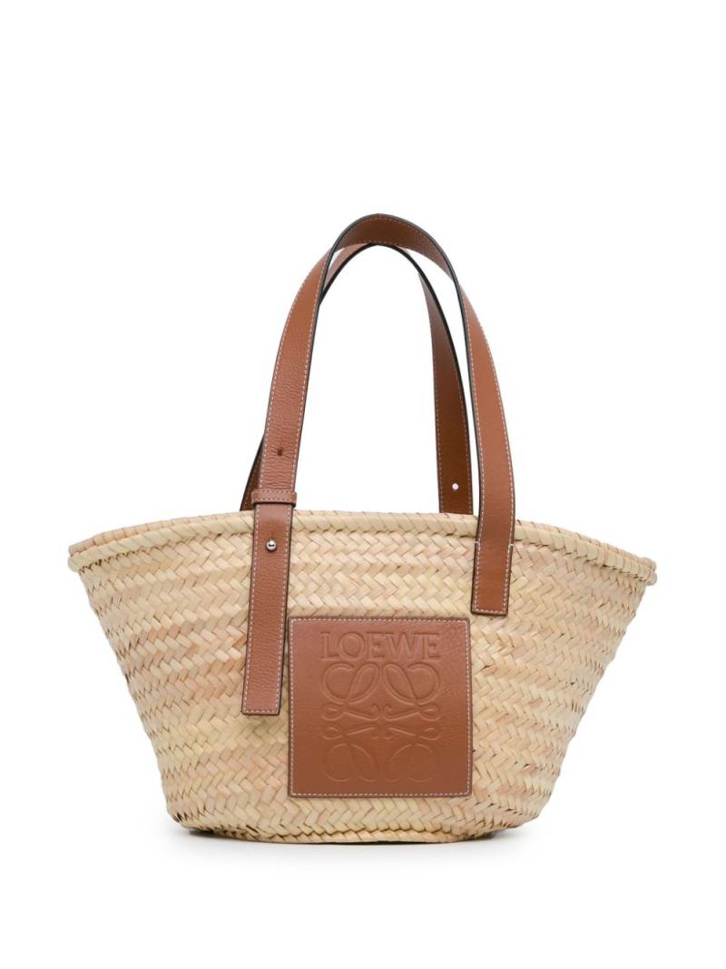 Loewe Pre-Owned 21st Century Small Raffia Basket tote bag - Brown von Loewe Pre-Owned