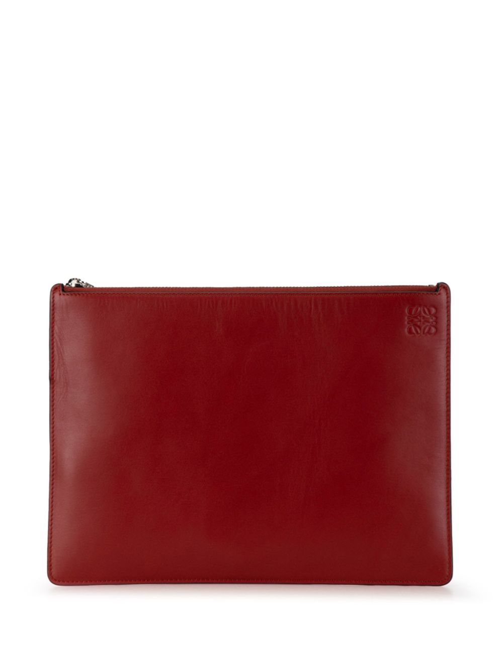 Loewe Pre-Owned 21th Century Bicolor Leather Anagram clutch bag - Red von Loewe Pre-Owned