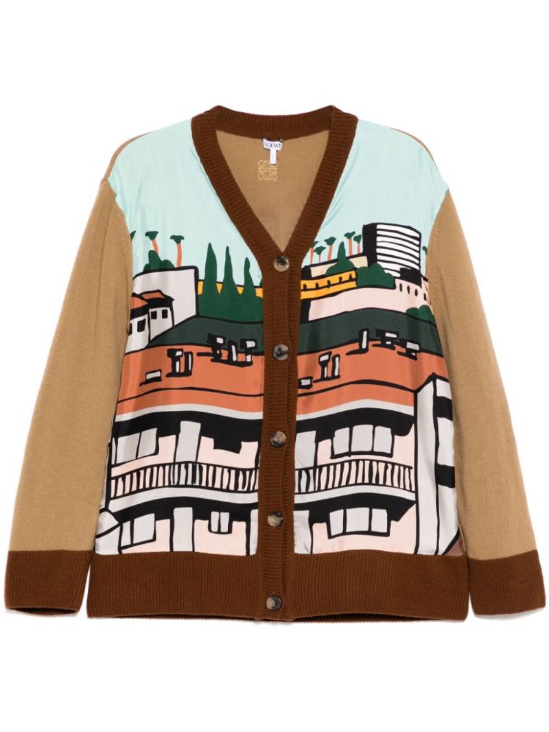 Loewe Pre-Owned printed cardigan - Brown von Loewe Pre-Owned