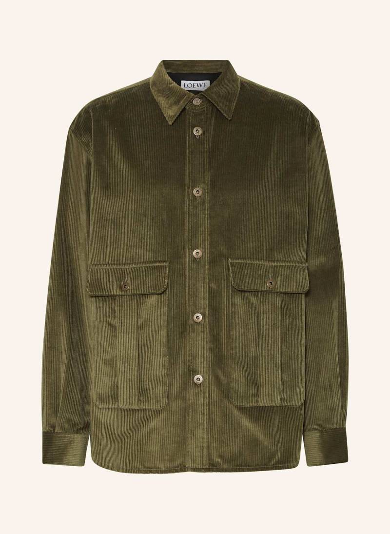 Loewe Cord-Overshirt gruen von Loewe