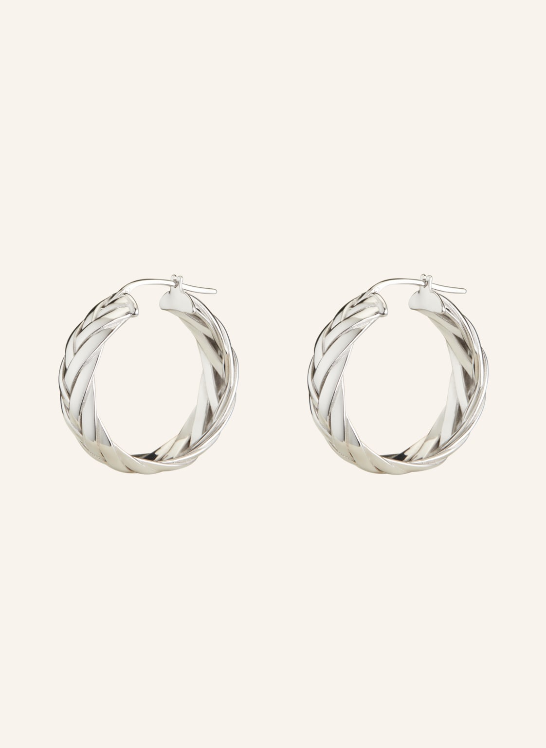 Loewe Creolen Braided Hoop silber von Loewe