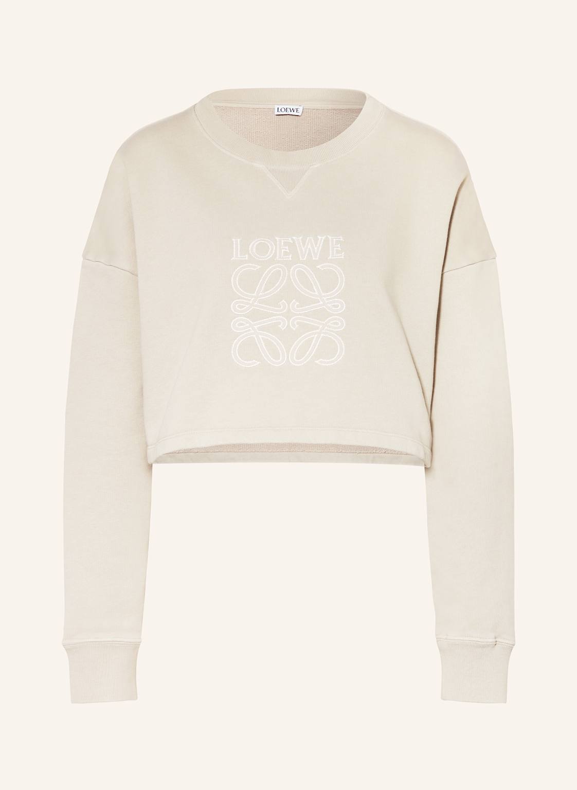 Loewe Cropped-Sweatshirt beige Loewe Cropped-Sweatshirt beige von Loewe