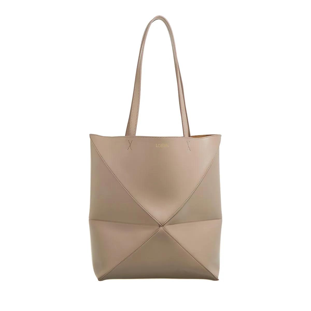 Loewe Handtasche - Puzzle Fold Tote Calfskin - Gr. unisize - in Taupe - für Damen von Loewe