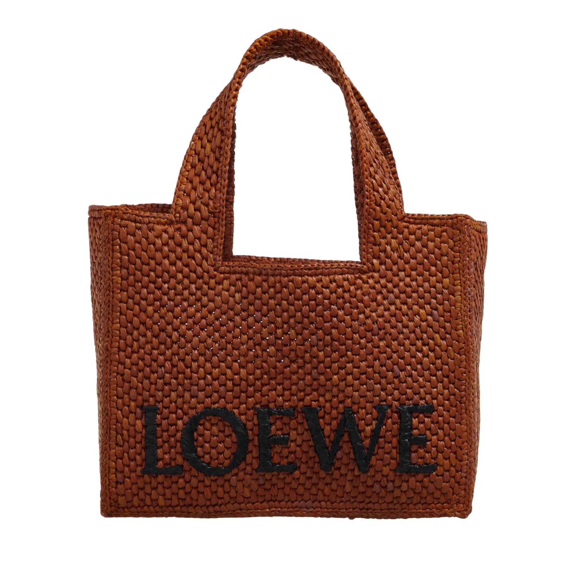 Loewe Handtasche - Small Font Tote Raffia - Gr. unisize - in Braun - für Damen von Loewe