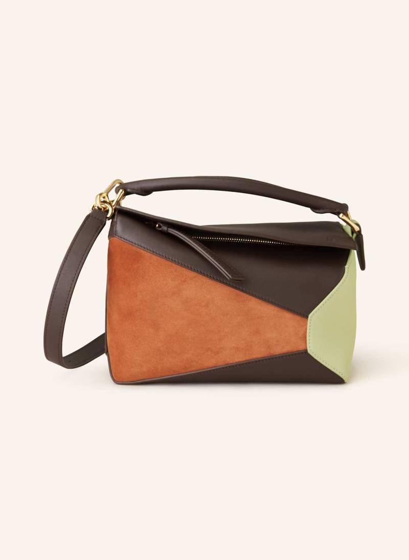 Loewe Handtaschen Puzzle Edge Small braun von Loewe