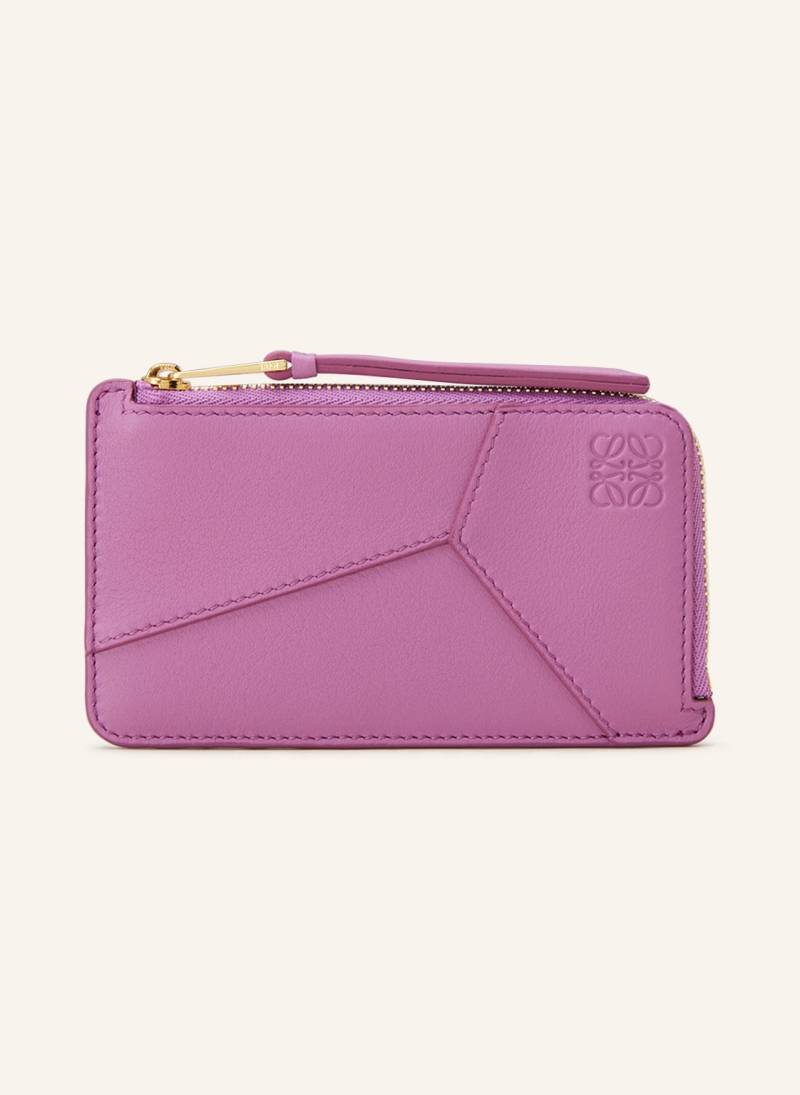 Loewe Kartenetui Puzzle Edge Mit Münzfach rosa von Loewe