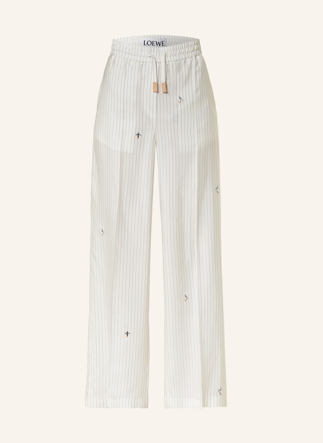 Loewe Marlenehose Aus Seide weiss Loewe Marlenehose Aus Seide weiss von Loewe
