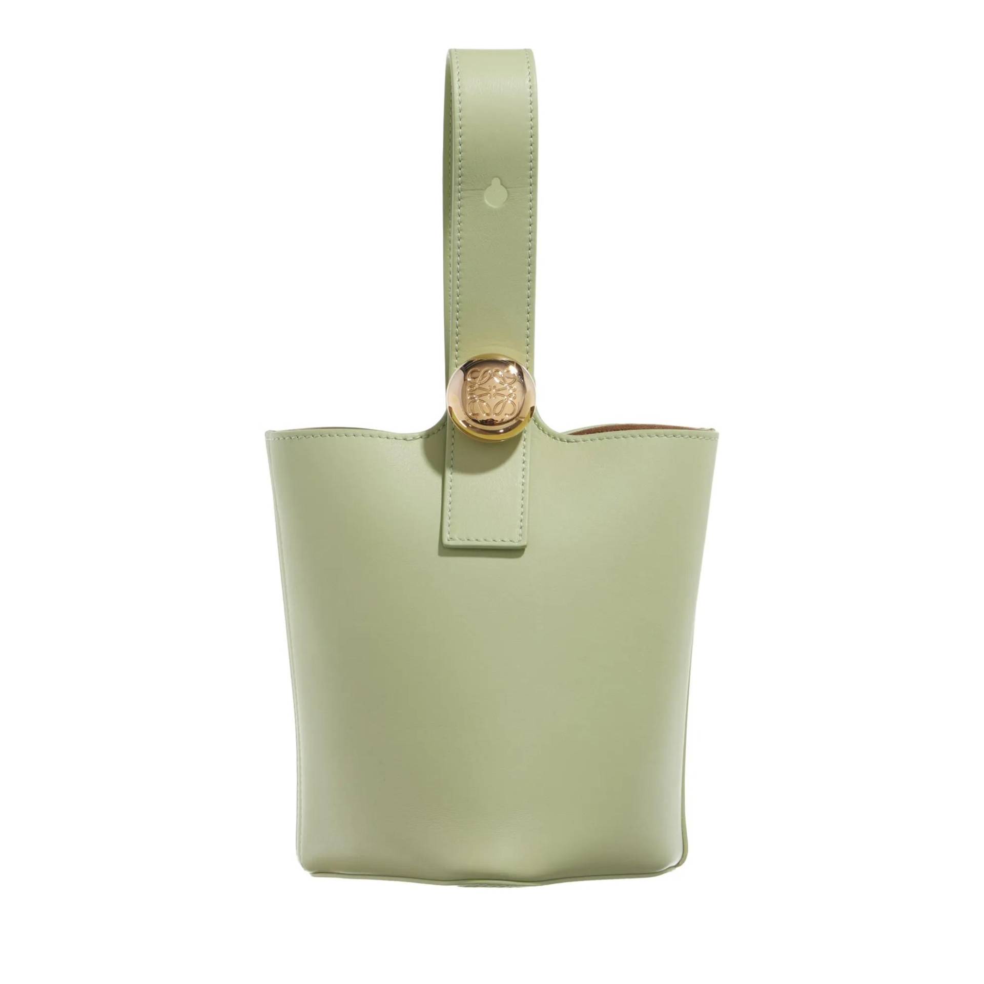 Loewe Schultertasche - Mini Pebble Bucket Leather Bag - Gr. unisize - in Grün - für Damen von Loewe