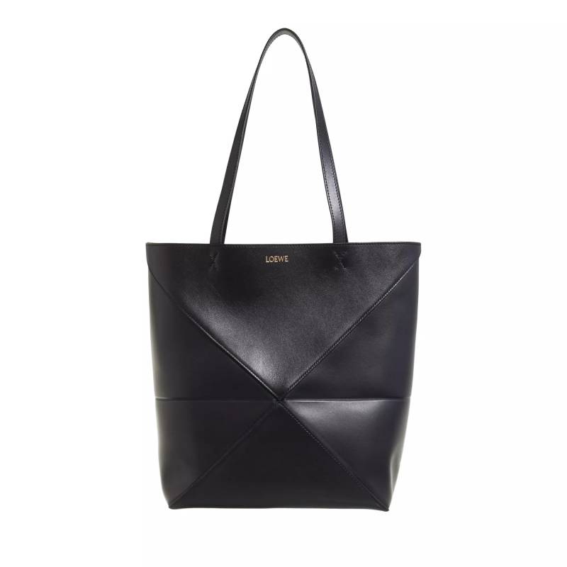 Loewe Schultertasche - Puzzle Fold Tote Calfskin - Gr. unisize - in Schwarz - für Damen von Loewe