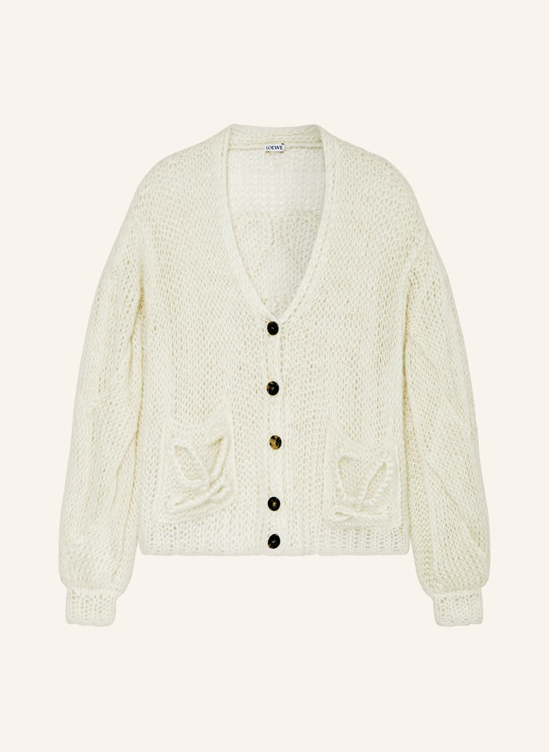 Loewe Strickjacke Mit Mohair weiss von Loewe