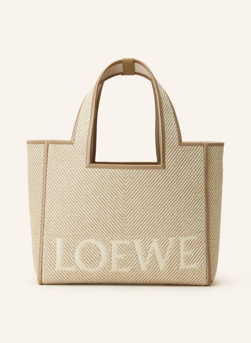 Loewe Umhängetasche Font Tote Small beige von Loewe