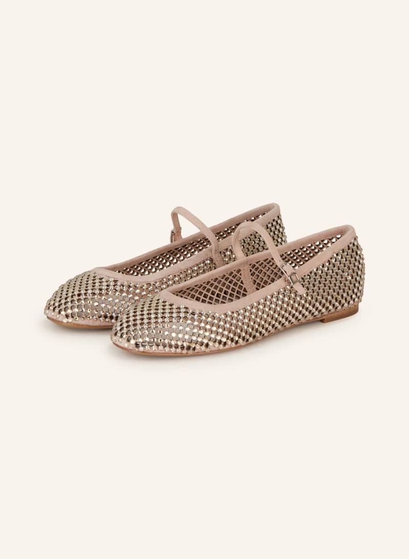 Lola Cruz Mary-Jane-Ballerinas Mit Schmucksteinen beige von Lola Cruz