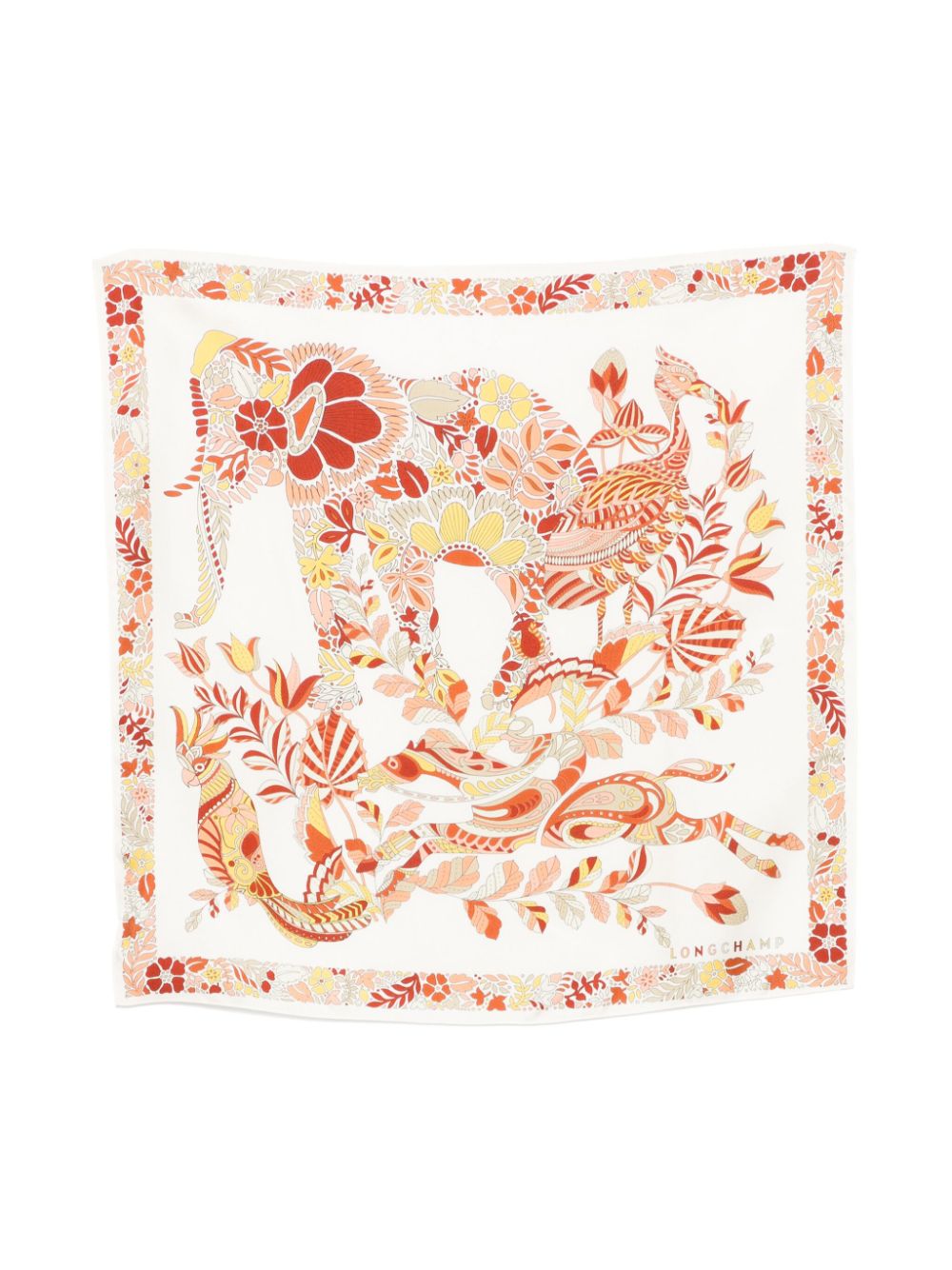 Longchamp Forêt scarf - White von Longchamp