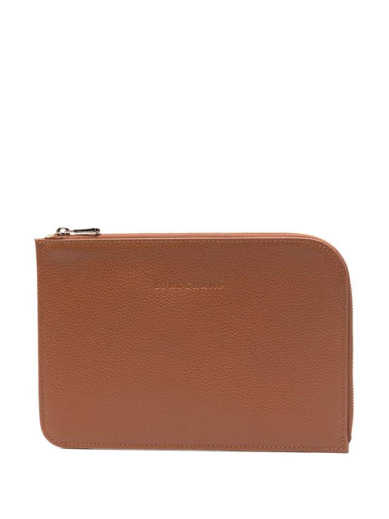 Longchamp Le Foulonné Pouch make up bag - Brown von Longchamp