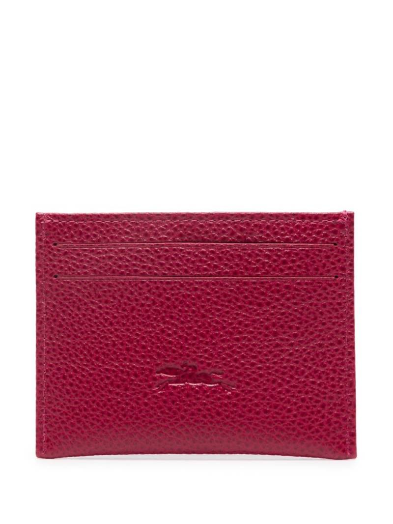 Longchamp Le Foulonné card holder - Red von Longchamp